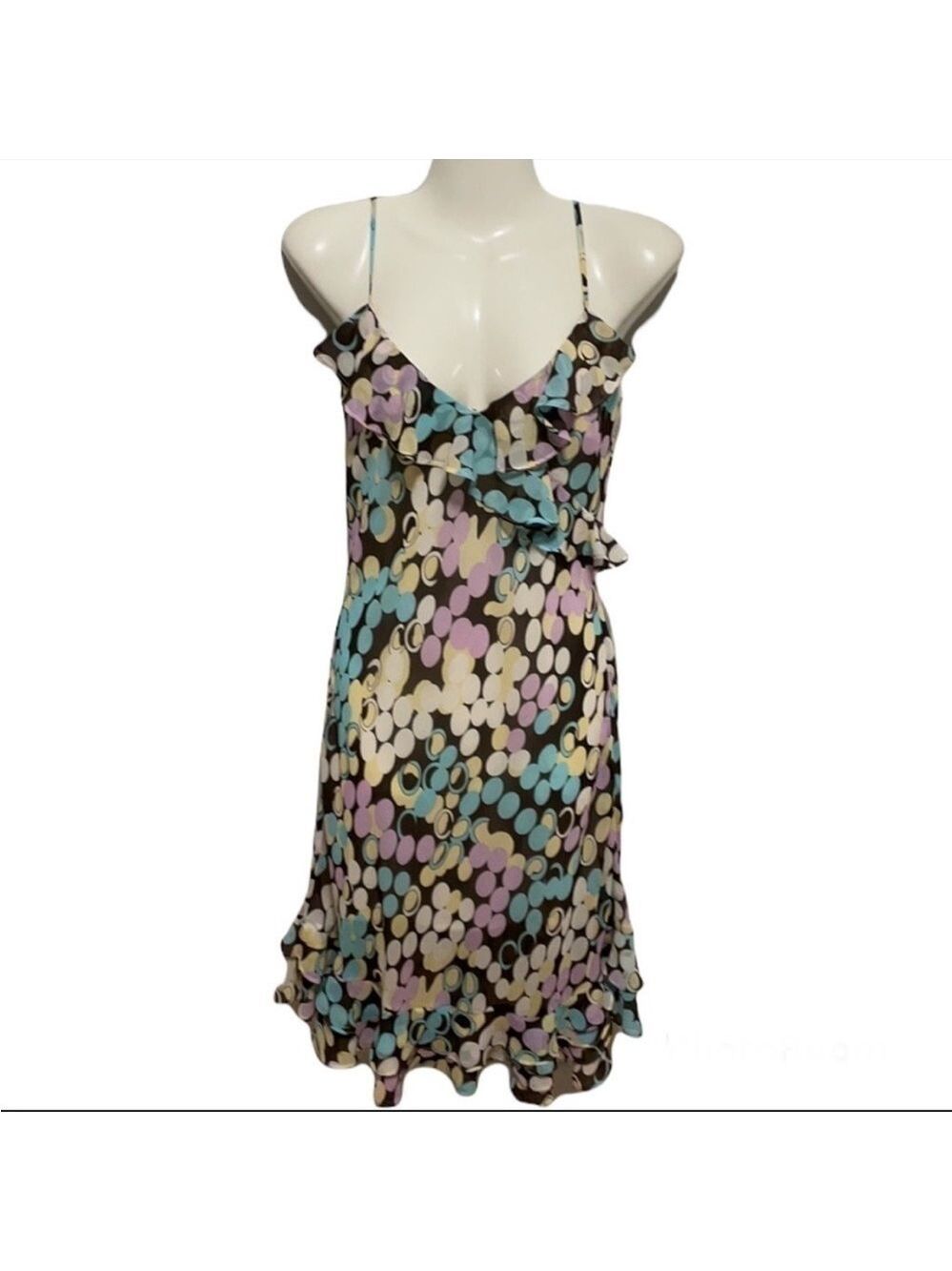 43. Pretty Pastel Patterned 𝅺Slip Dress. Small